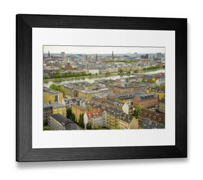 Framed Print : View over the city, Sortedams So