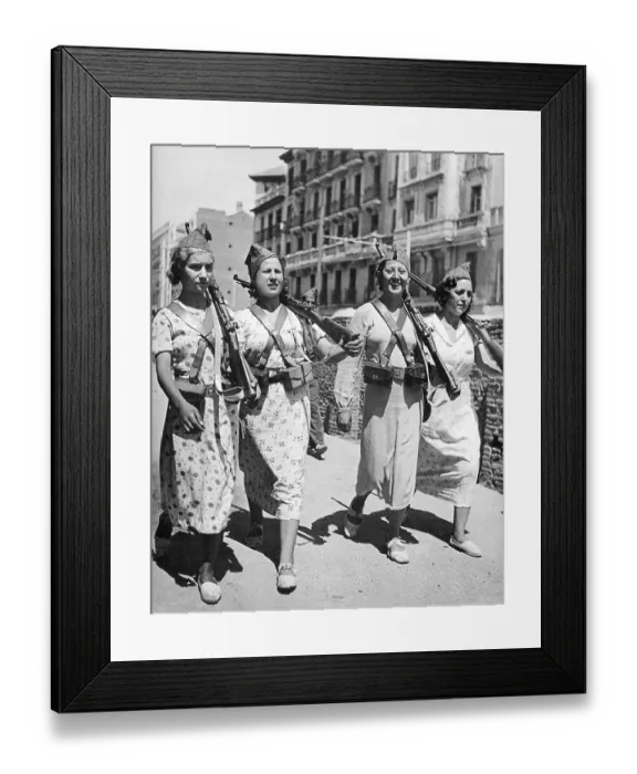 Framed Print : The Spanish Civil War was fought from 17 July 1936 to 1 April 1939 between the Republicans