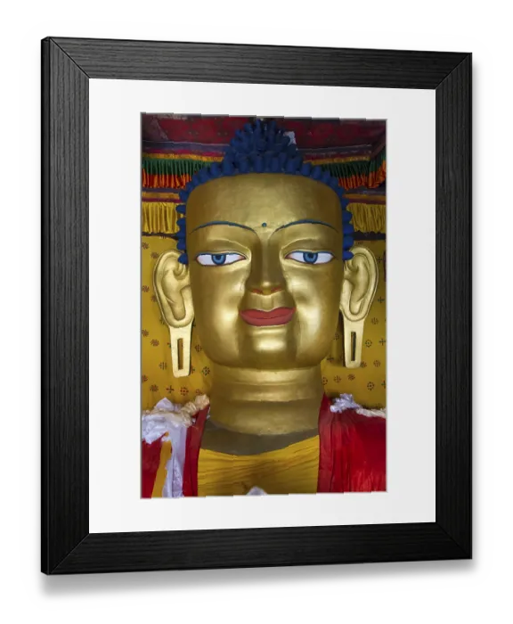 Framed Print : Buddha statue in a monastery in Ladakh