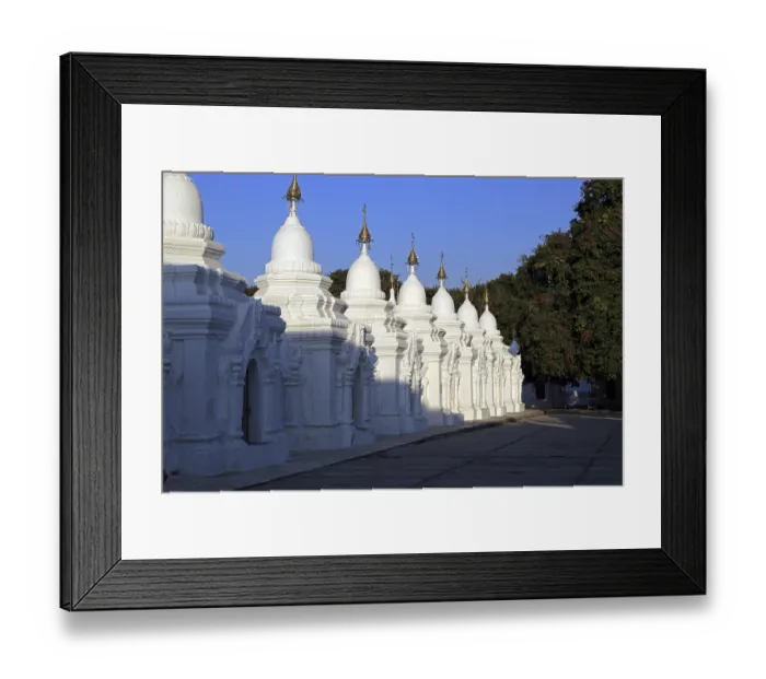 Framed Print : Some of the 729 stupas of the Kuthodaw Pagoda