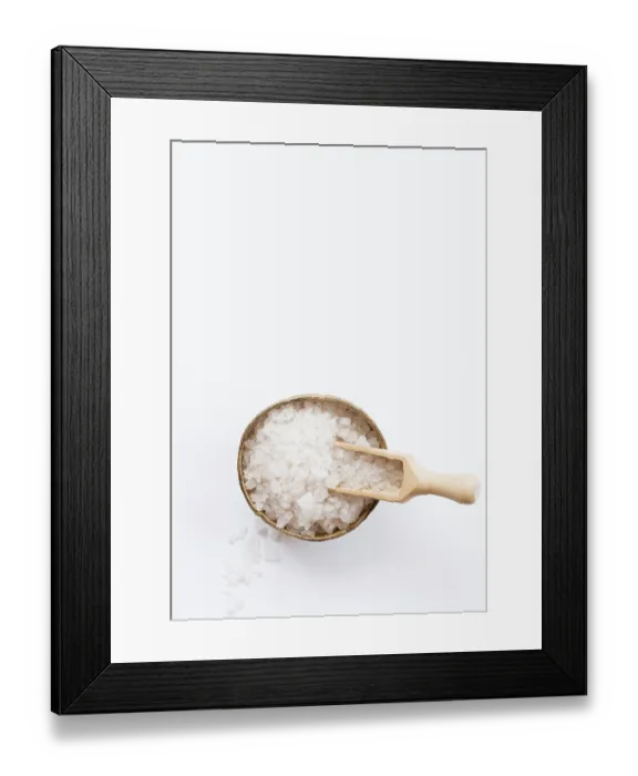 Framed Print : Healthy spa concept bath salt Framed Print : Healthy spa concept bath salt