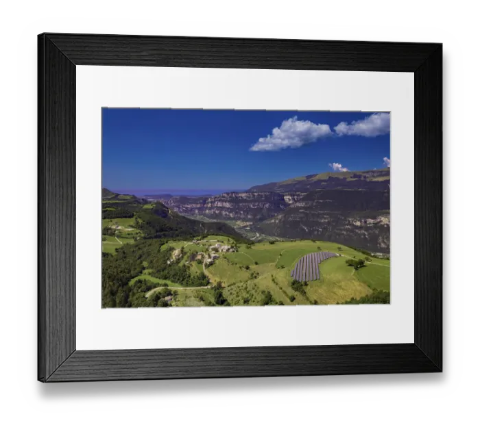 Framed Print : Lessinia Plateau, west side, view of Adige Valley and lake Garda Framed Print : Lessinia Plateau, west side, view of Adige Valley and lake Garda