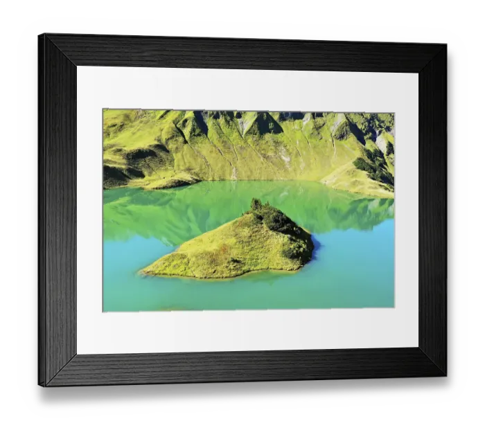 Framed Print : The Schrecksee is a small high-mountain lake with an impressive panorama Framed Print : The Schrecksee is a small high-mountain lake with an impressive panorama