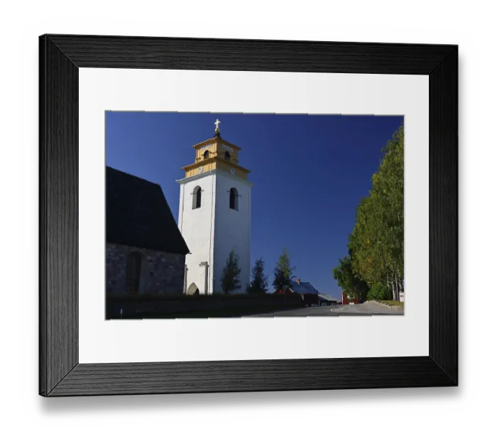 Framed Print : Church, Church Town, Gammelstad (Old Town) Lulea