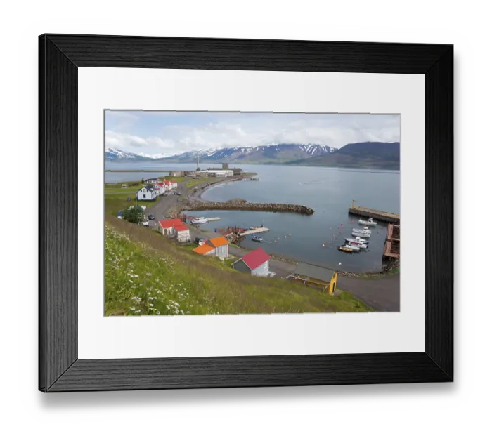 Framed Print : Hjalteyri, Eyjafjordur Fjord, Iceland