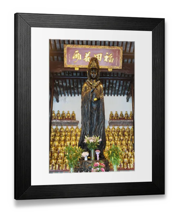 Framed Print : Black female Buddha of compassion Framed Print : Black female Buddha of compassion
