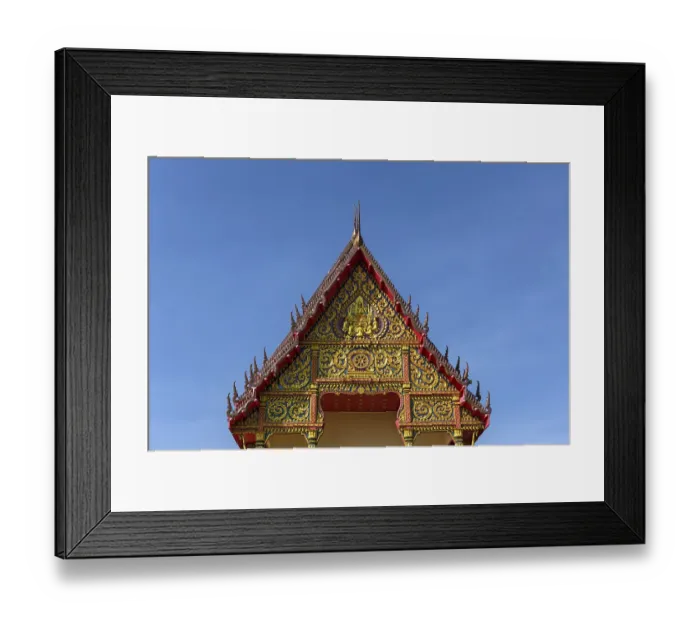 Framed Print : Gable of Wat Klang temple, east facade Framed Print : Gable of Wat Klang temple, east facade