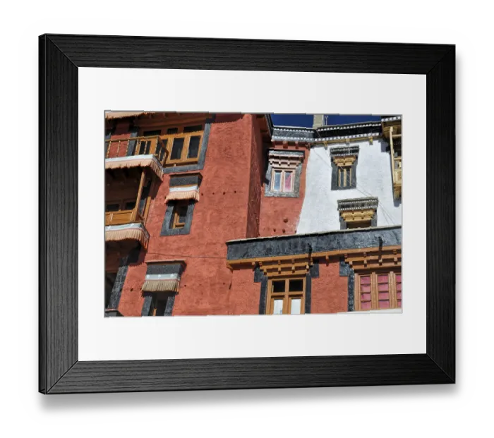 Framed Print : Traditional architecture of the Thiksey monastery in Ladakh Framed Print : Traditional architecture of the Thiksey monastery in Ladakh