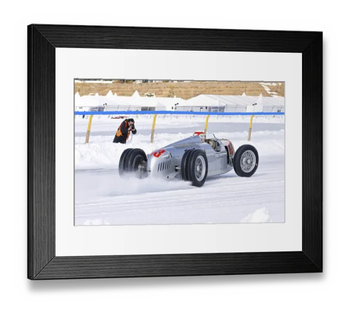 Framed Print : Auto Union C-Type, built 1936 on the frozen lake Framed Print : Auto Union C-Type, built 1936 on the frozen lake
