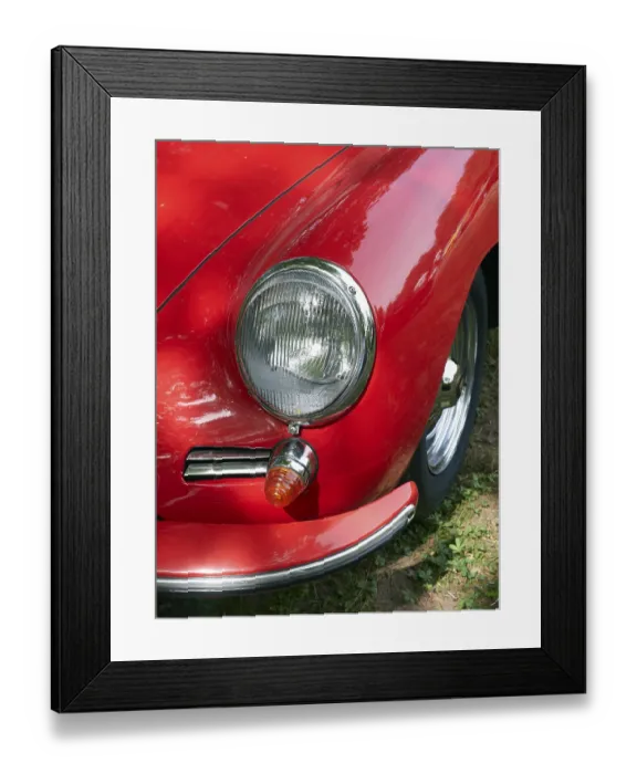 Framed Print : Fender of a Porsche 356 classic car, Germany Framed Print : Fender of a Porsche 356 classic car, Germany