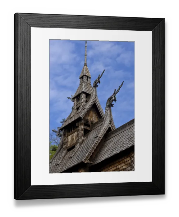 Framed Print : Fantoft, Stave Church, Bergen, Hordaland, Norway Framed Print : Fantoft, Stave Church, Bergen, Hordaland, Norway