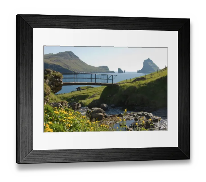 Framed Print : Bour, Sorvagsfjordur, Sorvagsfjordur
