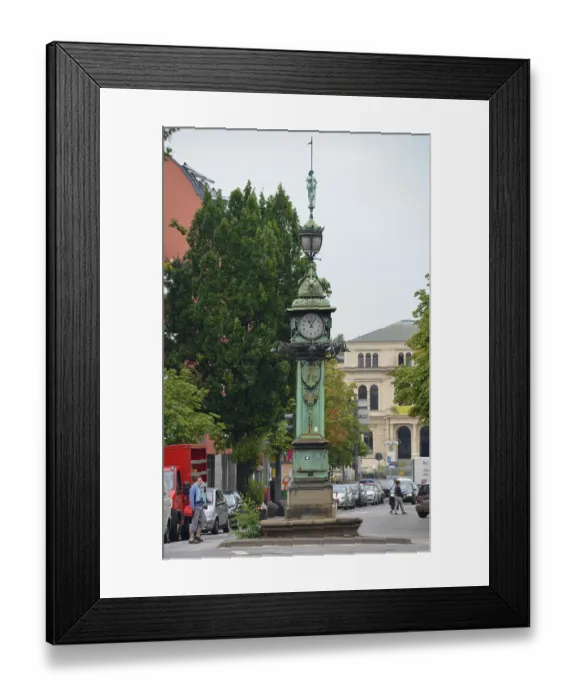 Framed Print : Clock Tower, Friedberger Anlage