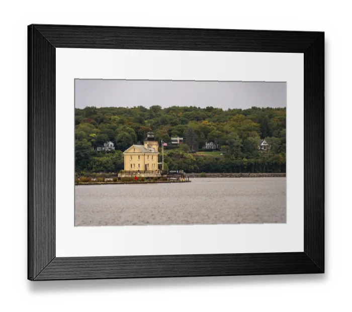 Framed Print : Rondout Lighthouse Beacon Station Hudson River Kingston Point New York