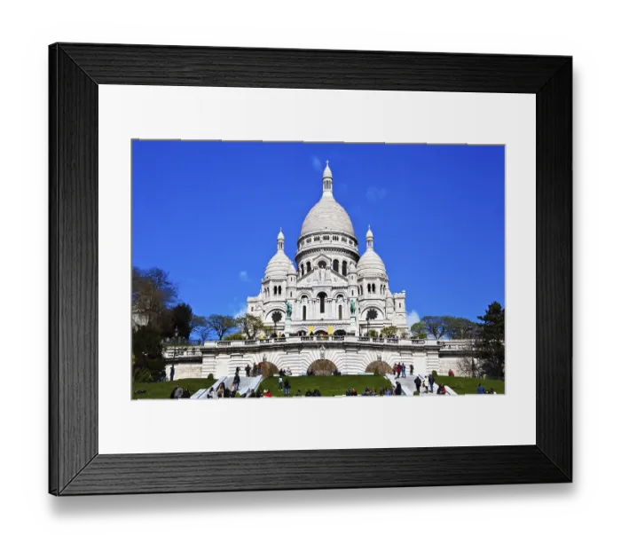 Framed Print : The Sacre Coeur church on Montmartre in Paris