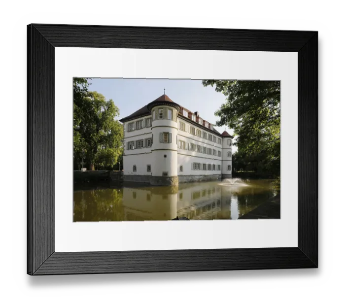 Framed Print : The moated Castle in the City of Bad Rappenau