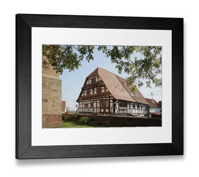 Framed Print : Peasant war house in NuBdorf Peasant war house in Nudorf