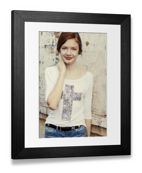 Framed Print : Charming girl teen posing outdoors in bright sunlight Framed Print : Charming girl teen posing outdoors in bright sunlight