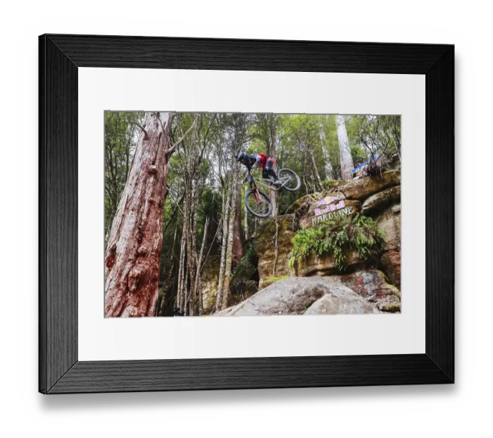 Framed Print : MAYDENA, AUSTRALIA - FEBRUARY 07: Darcy COUTTS of Australia during seeding at Red Bull Hardline Tasmania on February 7 Framed Print : MAYDENA, AUSTRALIA - FEBRUARY 07: Darcy COUTTS of Australia during seeding at Red Bull Hardline Tasmania on February 7