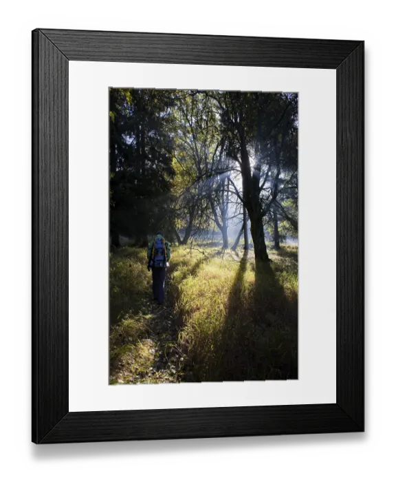 Framed Print : Scenes of hiking in the wild