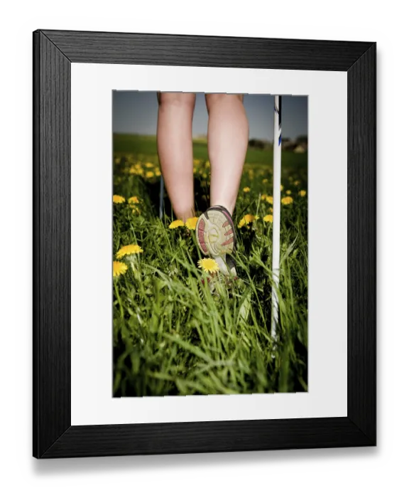 Framed Print : A young woman making nordic walking. outdoor shoot Framed Print : A young woman making nordic walking. outdoor shoot
