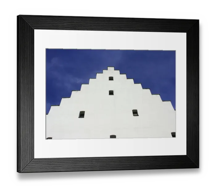 Framed Print : Stepped gable of a medieval house