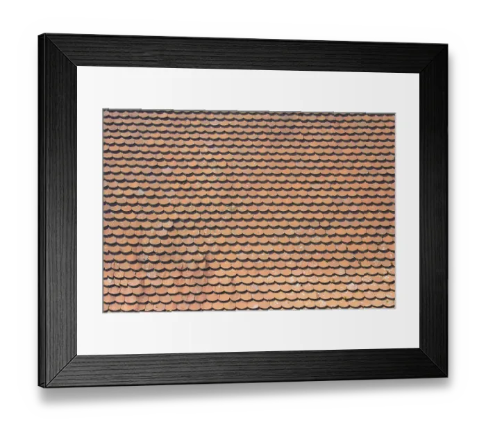 Framed Print : Roof with red tiles of type beaver tail Roof with red tiles of type beaver tail Framed Print : Roof with red tiles of type beaver tail Roof with red tiles of type beaver tail