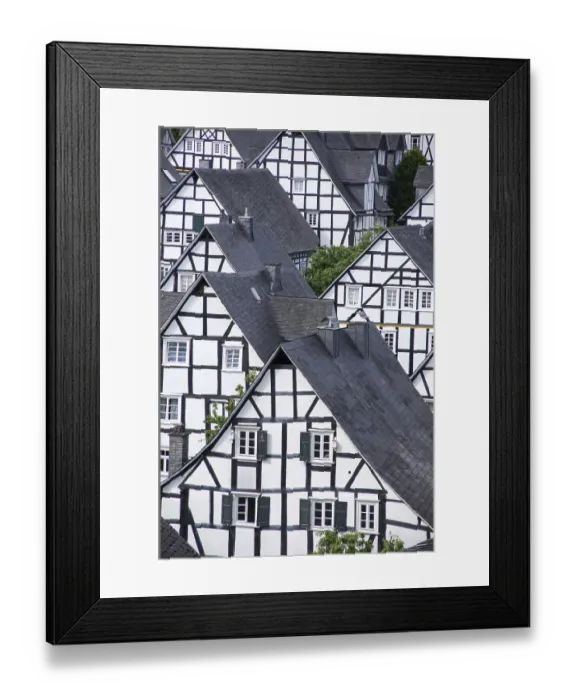 Framed Print : Half-timbered houses in Freudenberg