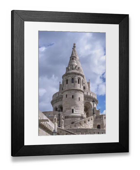 Framed Print : Budapest, Hungary 18.08.2021. Fisherman's Bastion on the upper town Buda in Budapest