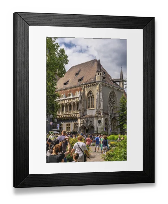 Framed Print : Budapest, Hungary 19.08.2021. Vajdahunyad Castle in city park of Budapest