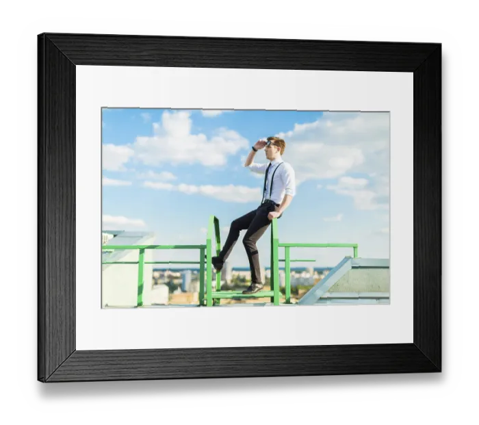 Framed Print : Young attractive brunette caucasian businessman in white shirt Framed Print : Young attractive brunette caucasian businessman in white shirt