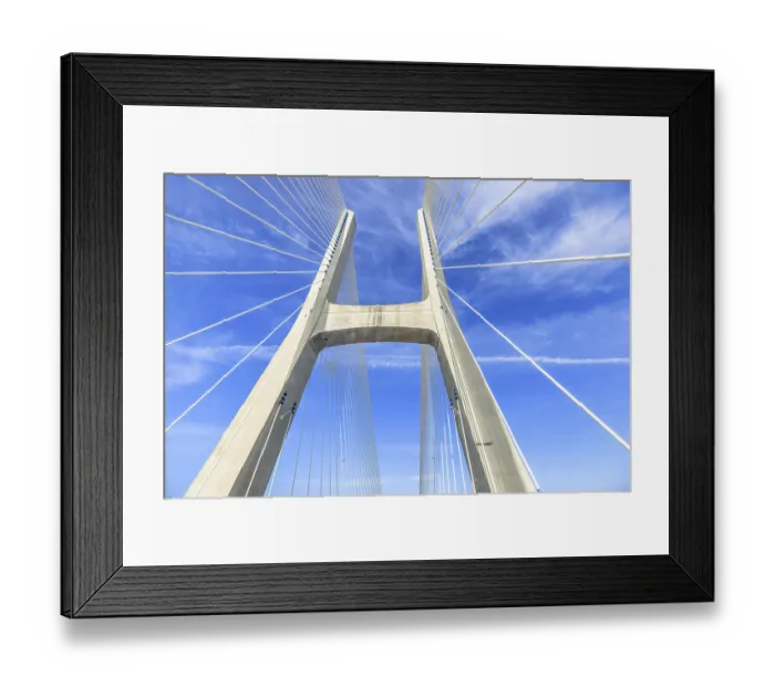 Framed Print : Prospective view of Vasco da Gama Bridge Framed Print : Prospective view of Vasco da Gama Bridge