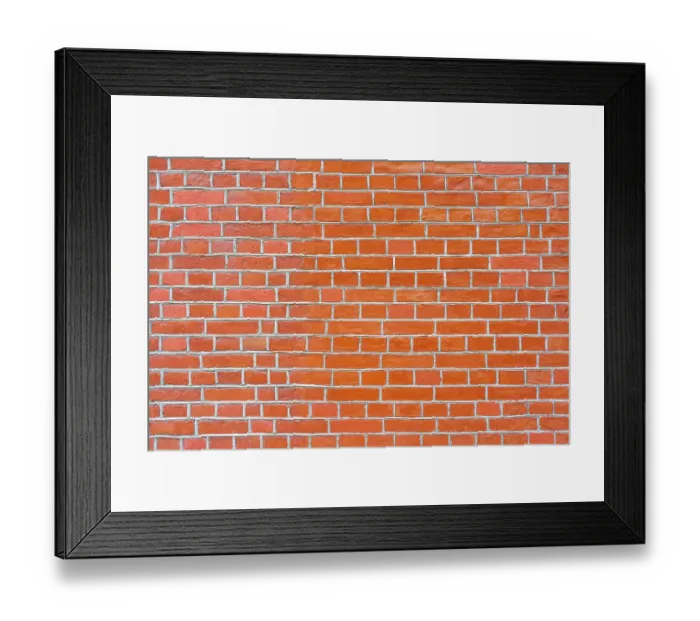 Framed Print : Red brick wall. Loft interior design