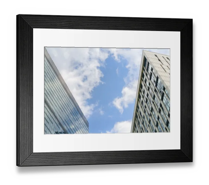 Framed Print : Facade of a modern skyscraper. Сonstruction industry Framed Print : Facade of a modern skyscraper. Сonstruction industry