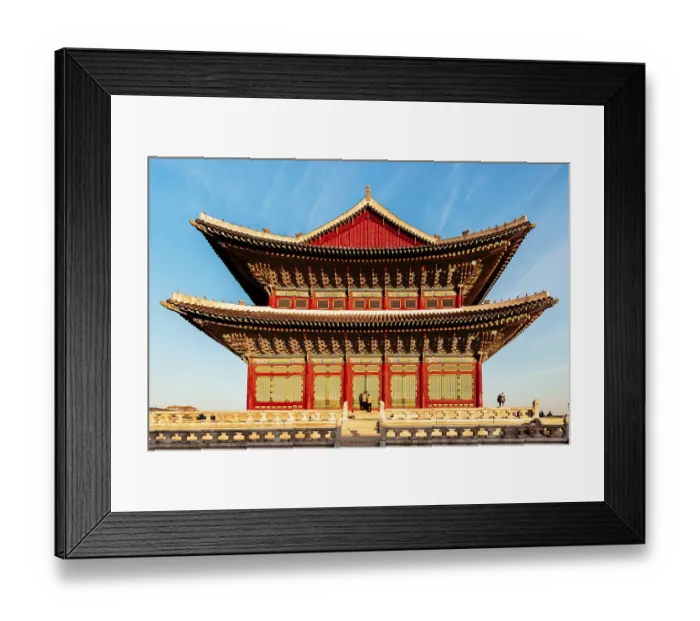 Framed Print : Korean traditional architecture Gyeongbokgung Palace in Seoul