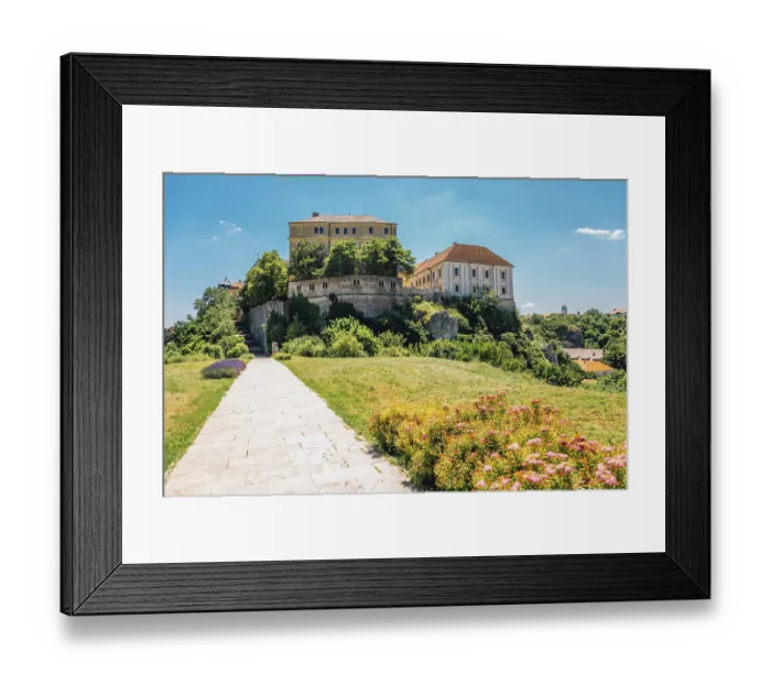 Framed Print : Castle from St. Benedict hill in Veszprem, Hungary Framed Print : Castle from St. Benedict hill in Veszprem, Hungary