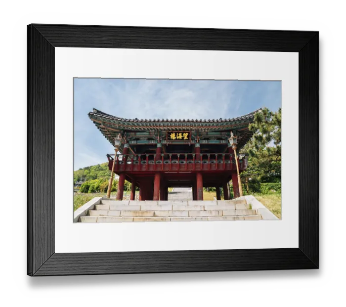 Framed Print : Jinnamgwan Hall Korean traditional architecture in Yeosu