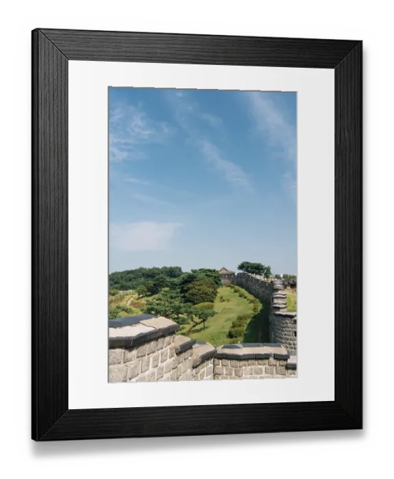 Framed Print : Hwaseong Fortress Korean traditional architecture in Suwon