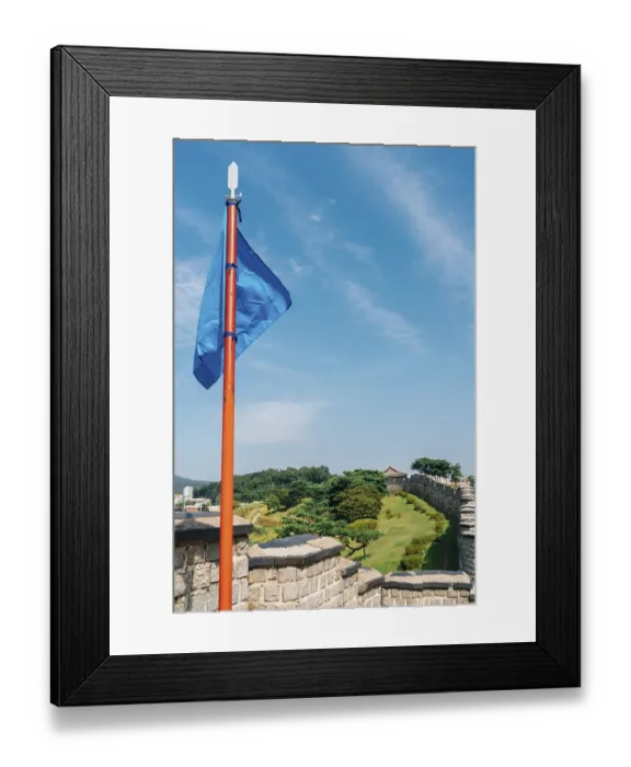 Framed Print : Hwaseong Fortress Korean traditional architecture in Suwon