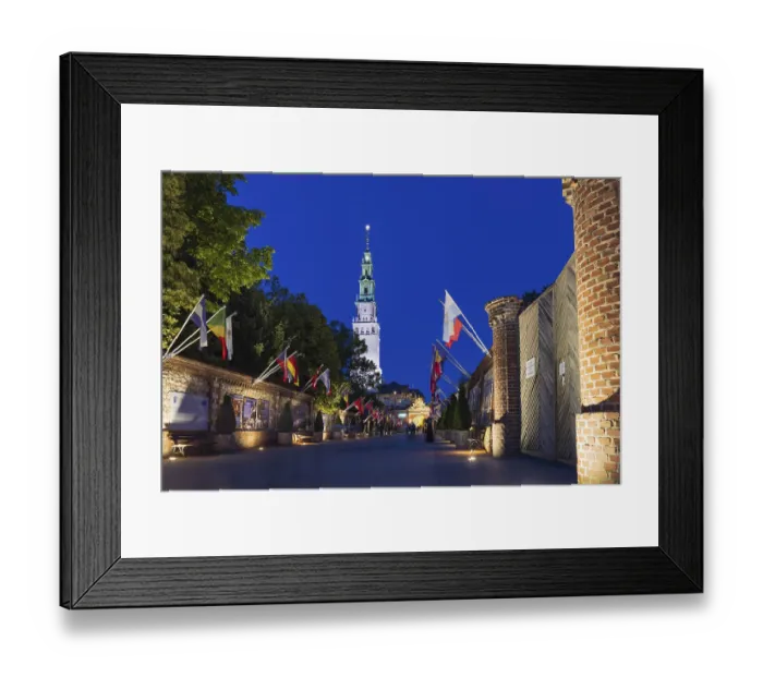 Framed Print : Poland, Czestochowa - July 19, 2023: Entrance Jasna Gora fortified monastery and church