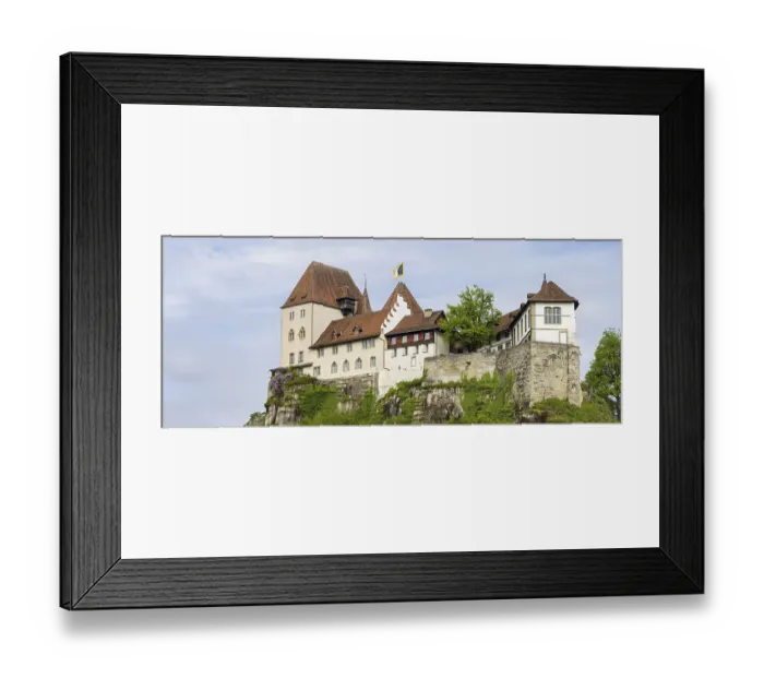 Framed Print : Castle of Burgdorf along the river Emme high on a hill entrance to Emmental Framed Print : Castle of Burgdorf along the river Emme high on a hill entrance to Emmental