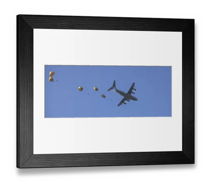 Framed Print : Yearly event Market Garden paradroppings in september at Ginkel heath in Ede The Netherlands
