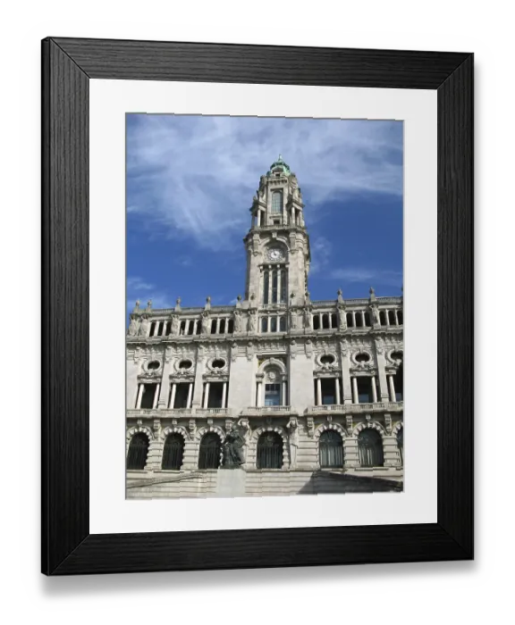 Framed Print : Historic architecture, the famous town hall of Porto Framed Print : Historic architecture, the famous town hall of Porto