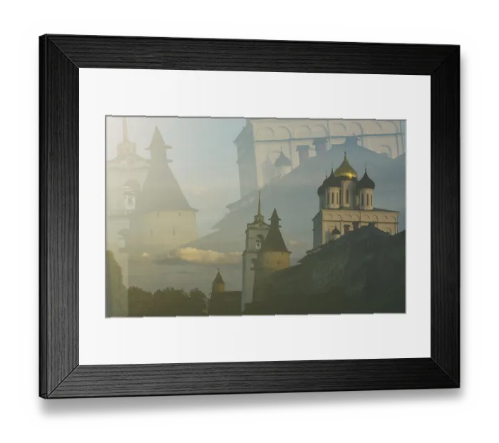 Framed Print : Ancient Pskov Kremlin cathedral in Russia