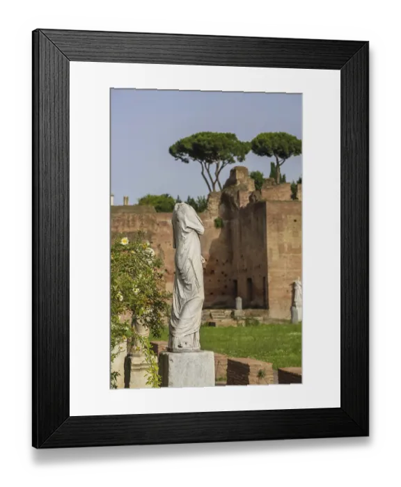 Framed Print : Ancient ruins in Roman Forum, Rome