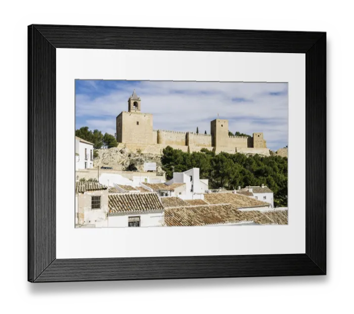 Framed Print : Castle Alcazaba and view of the village Framed Print : Castle Alcazaba and view of the village