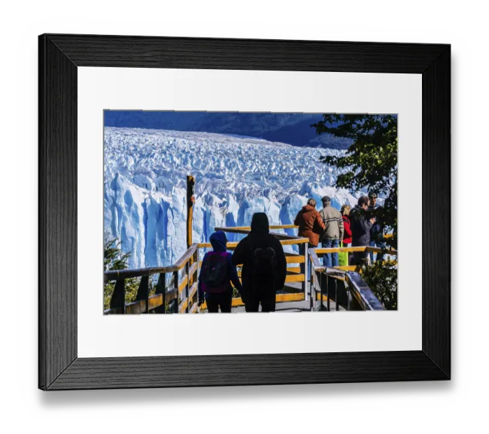 Framed Print : Walkways to observe the glacier Framed Print : Walkways to observe the glacier
