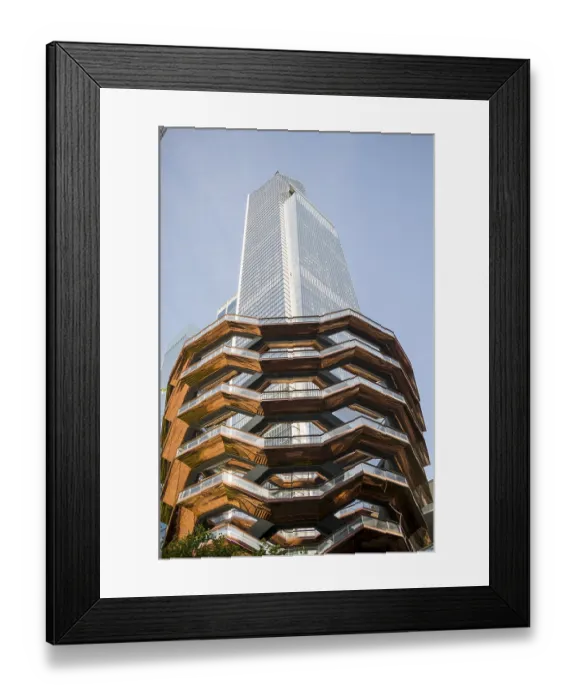 Framed Print : Modern architecture including Vessel Building in New York Framed Print : Modern architecture including Vessel Building in New York