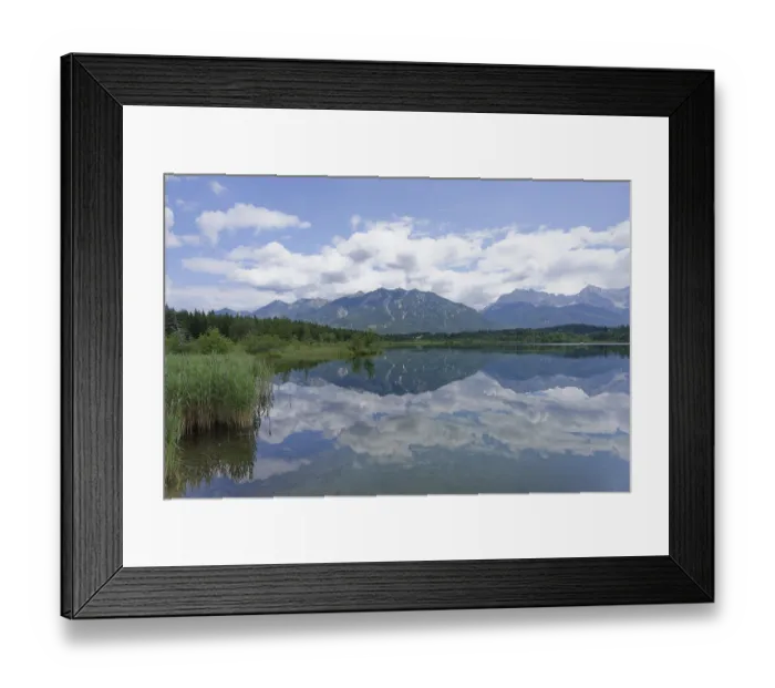 Framed Print : Barmsee near Krun, bathing