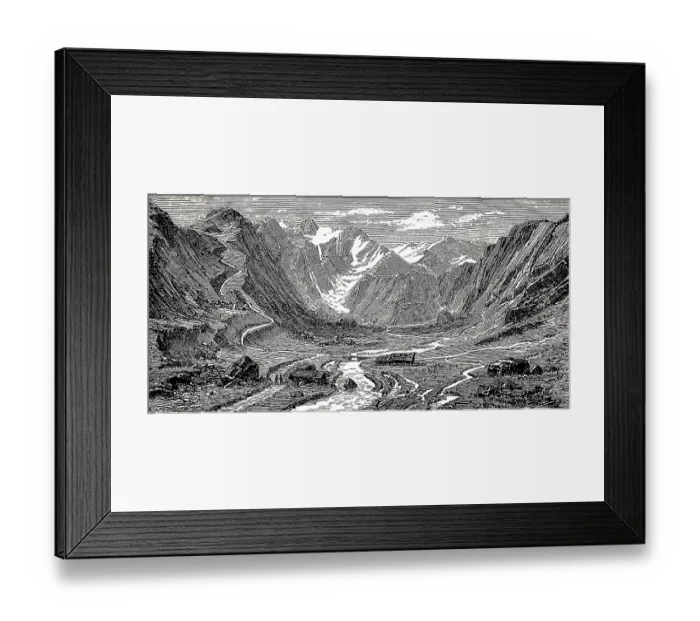 Framed Print : Pinzgau with high mountain valley